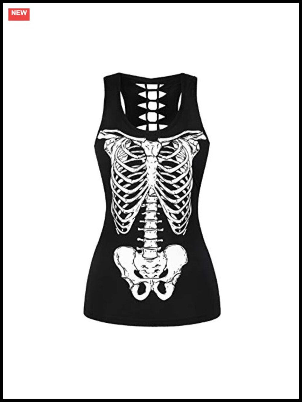 Womens Sleeveless Skull Graphic Tank Top Racerback Workout Yoga Tee